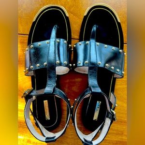 Louise et Cie Women’s Black Leather Sandals Size 10